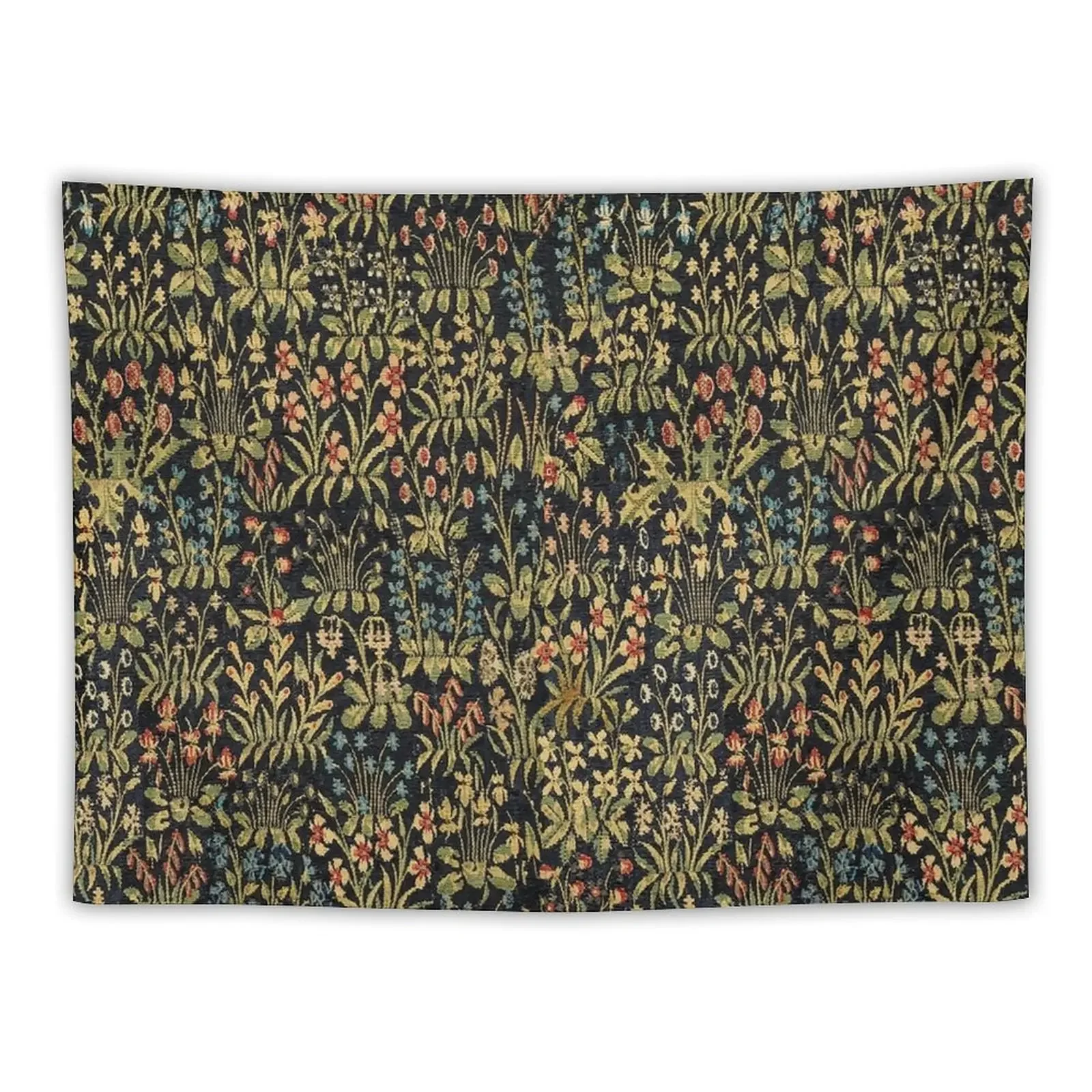 Medieval Gothic Fantasy Flowers Tapestry Japanese Room Decor Luxury Living Room Decoration Tapestry