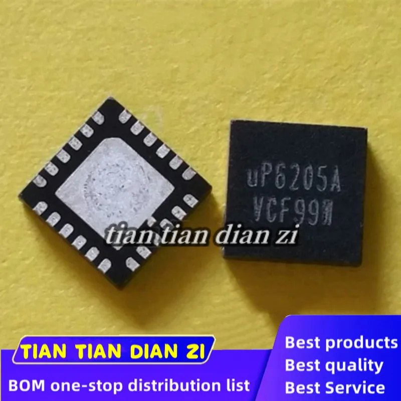 ชิป IC QFN-24 UP6205A UP6205AQAG 10ชิ้น/ล็อตในสต็อก