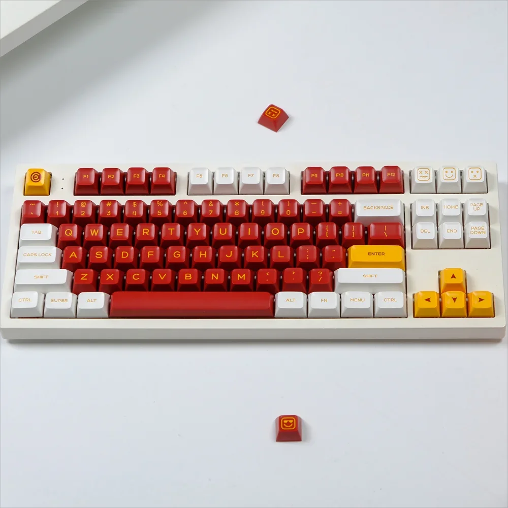 

QX EVA 02 Keycaps for Mechanical Keyboard Double Shot PBT Red Color QXA Height SA Profile for 61 64 68 87 96 980 104 108 Layout