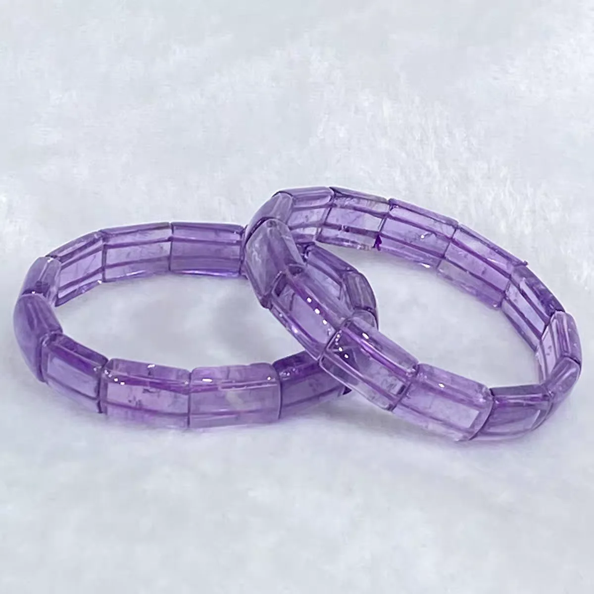 

Natural Purple Amethyst Quartz Clear Abacus Beads Bracelet 16x12mm Wealthy Lavender Amethyst Bracelet Brazil Stone AAAAAA