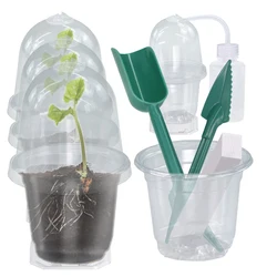 Een set kiembeker voor zichtbare, heldere planten, transparante plastic kweekdoos voor kwekerijen, binnentuin, kas, zaadstartbak