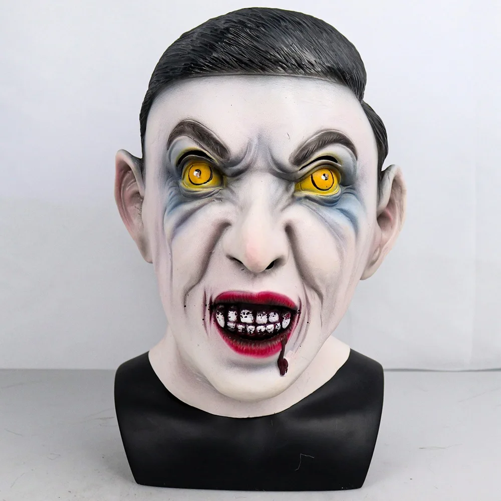 Böse Dämonenmaske für Herren Halloween-Kostüm Neuheit Ganzkopf-Latexmasken – Detail 3