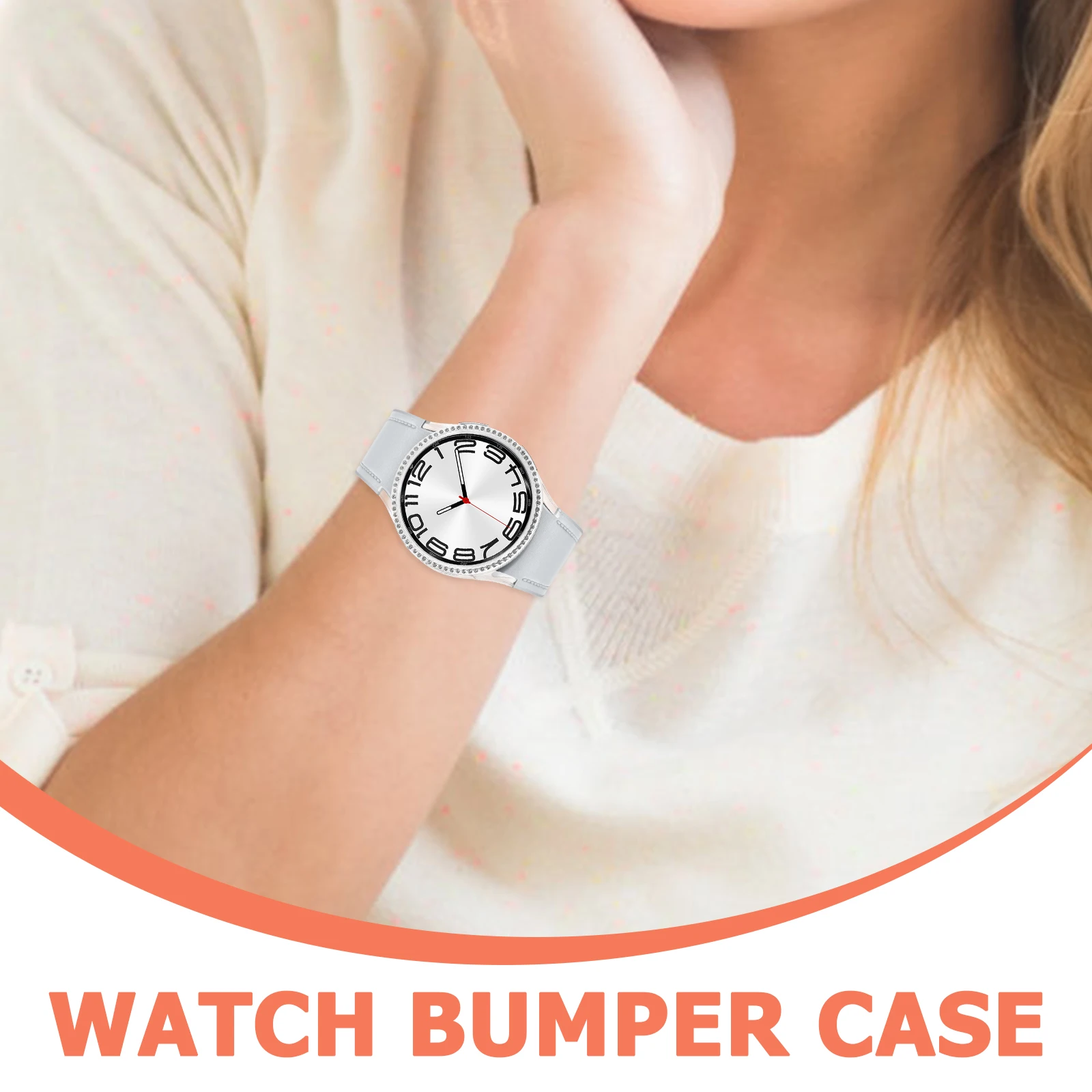 

Bling Watch Case for 40mm Watch5/4 Lightweight Shockproof Bumper Cover Screen Protector Smartwatch Accessories