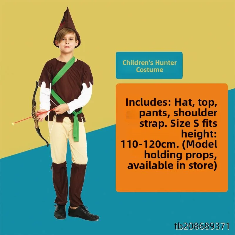 زي روبن هود للأطفال لحفلات الهالوين، زي الرجل الطائر الصغير، زي تنكري للحفلات، بدلة أداء الصياد، أزياء نسائية