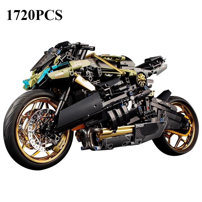 

1720PCS Technical Panigale V4 Lambor Motorcycle Building Blocks Assemble Motorbike Bricks Toys Gift For Children Kids