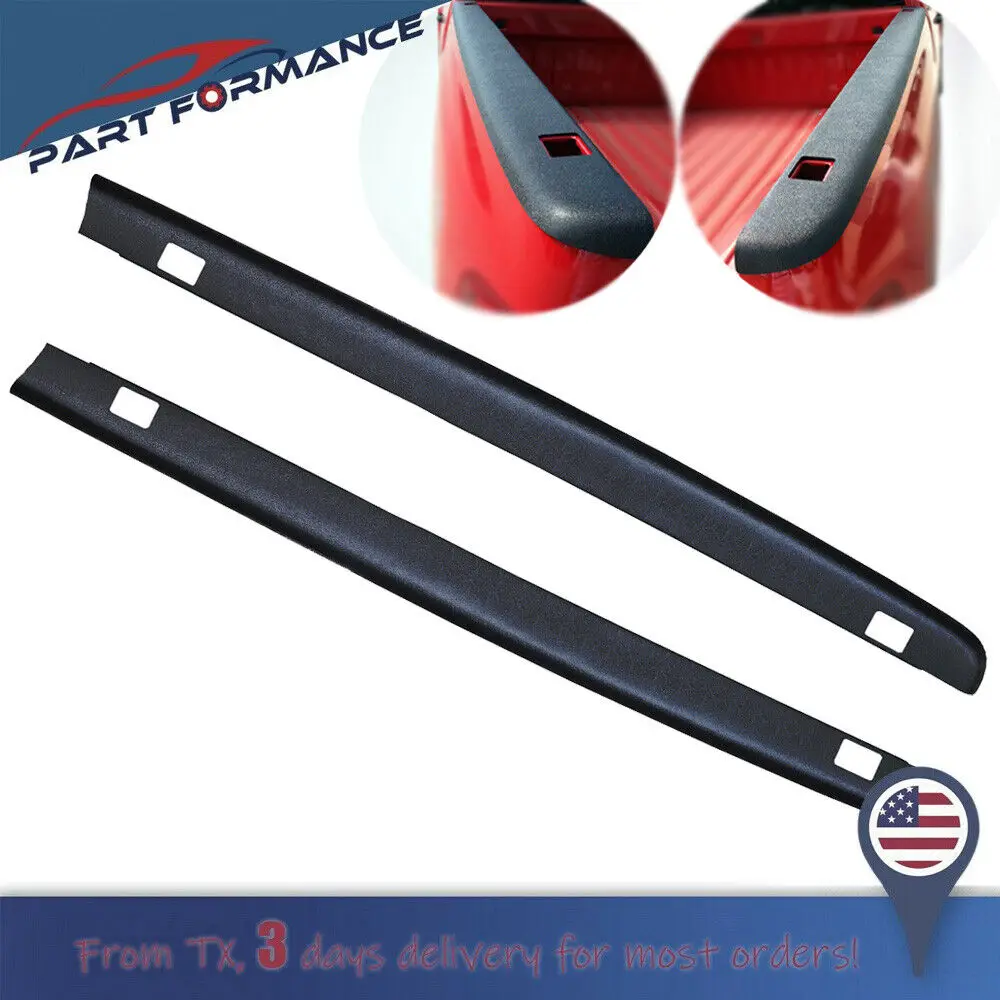 

5.8Ft Bed Rail Caps ABS Plastic with Holes For 2007 2008 2009 2010 2011 2012 2013 Chevy Silverado 1500 Extended/Crew Cab