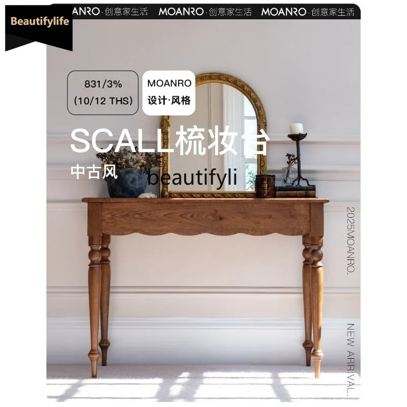 G55 Medieval dresser solid wood bedside cabinet retro porch locker storage cabinet desk