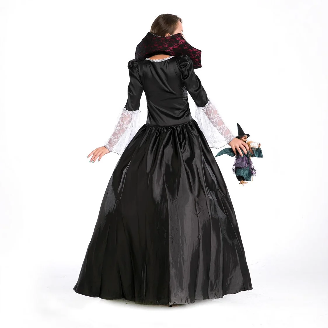 زي ساحرة مصاصة دماء للنساء لحفلات الهالوين والتنكر وعروض الأداء، شخصيات من القصص الخيالية مثل الأميرة سنو وايت