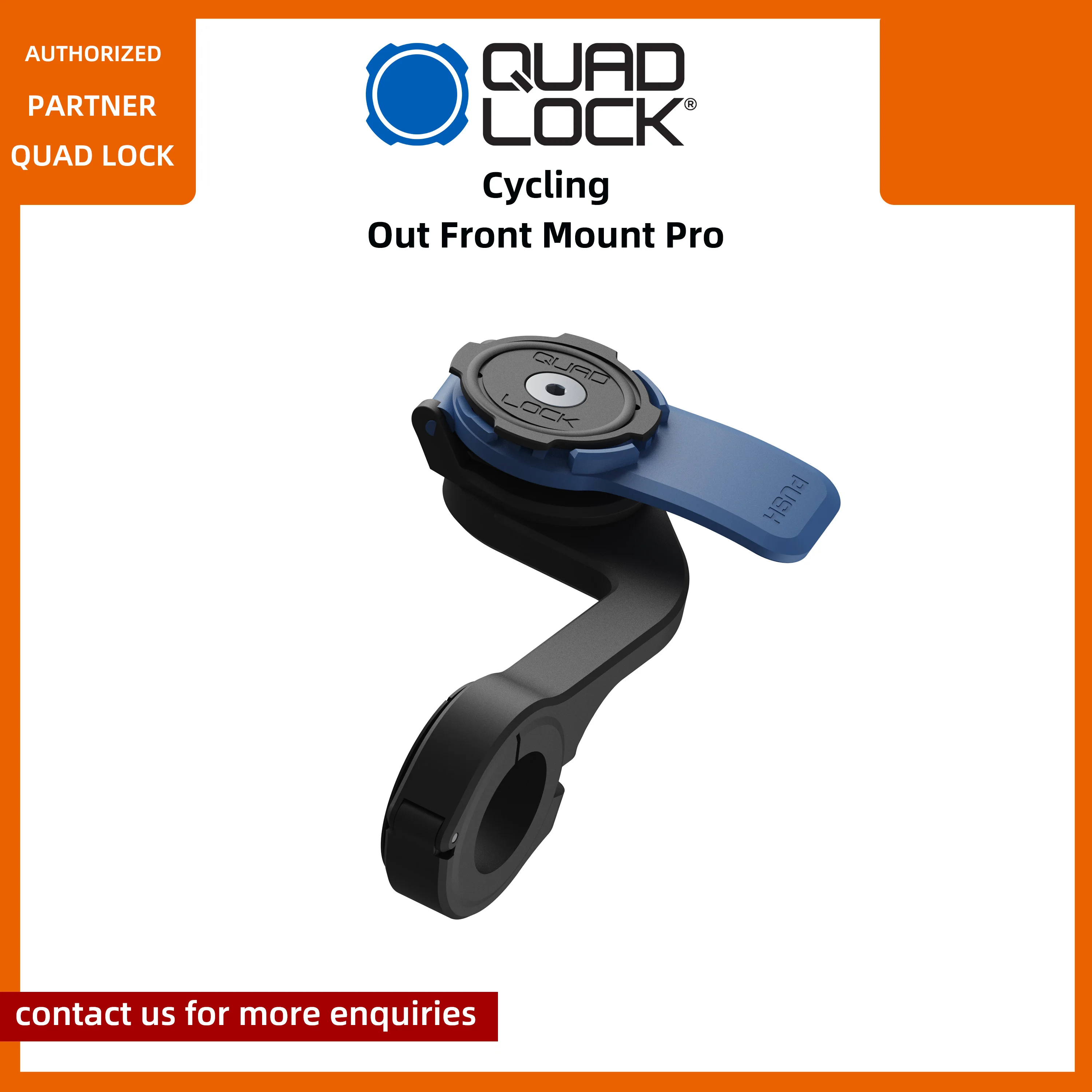 

QUAD LOCK Cycling Handlebar Mount Out Front Mount PRO Mobile Holders CNC Aluminum Bike Phone Mounts