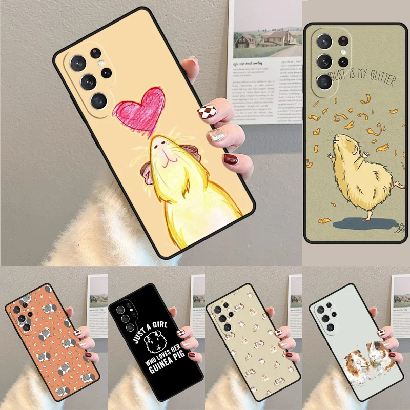Cartoon-Meerschweinchen-Handyhülle für Samsung Galaxy Note 10 Pro S26 Ultra S23 S24 FE S25 S21 S22 PLUS stoßfeste Hülle