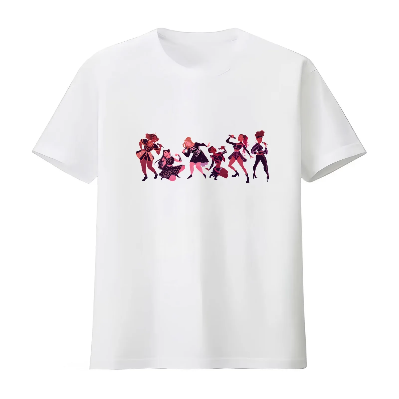 Six the Musical Lineup T-Shirt Summer Casual Cotton Tee Oversized Streetwear Tops Vintage Graphic Print Unisex Men Women