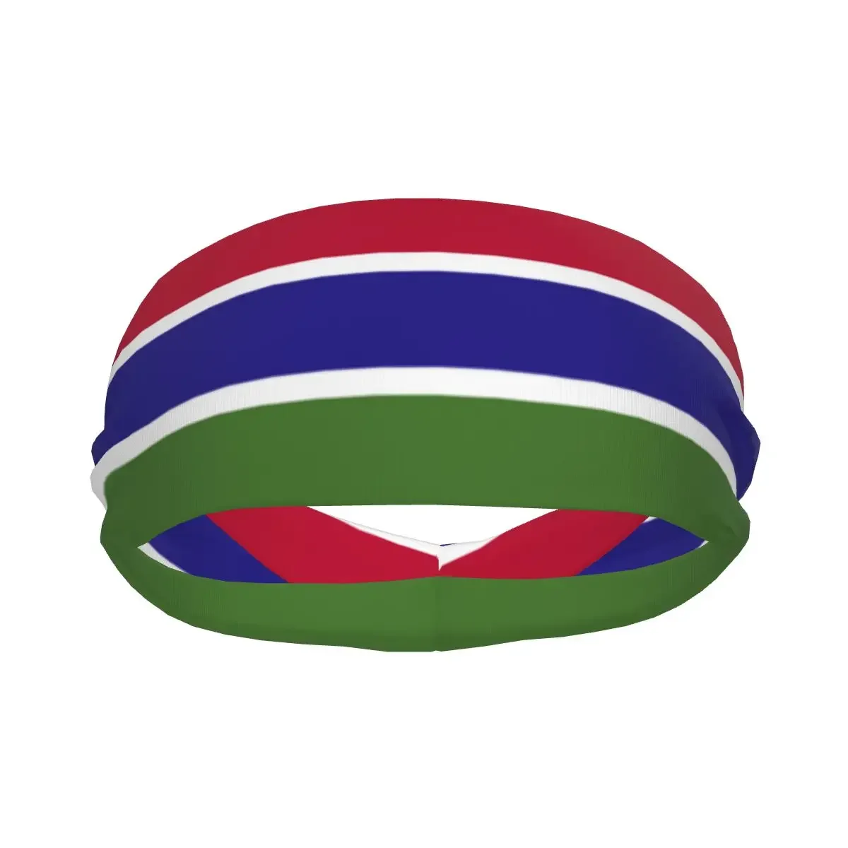 Custom Gambia Flag Sport Headbands for Women Men Stretchy Moisture Wicking Gym Sweatband