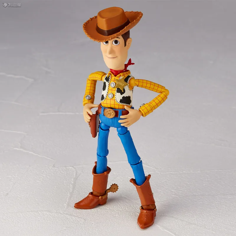 Kaiyodo genuíno revoltech anime figuraokusatsu woody ver1.5 figura de ação brinquedo para meninos crianças presente modelo colecionável ornamentos