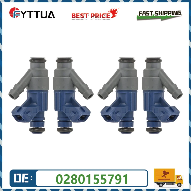 

4PCS High Performance Fuel Injector 0280155791 06A906031C for Volkswagen Beetle Golf Jetta 1998-2001