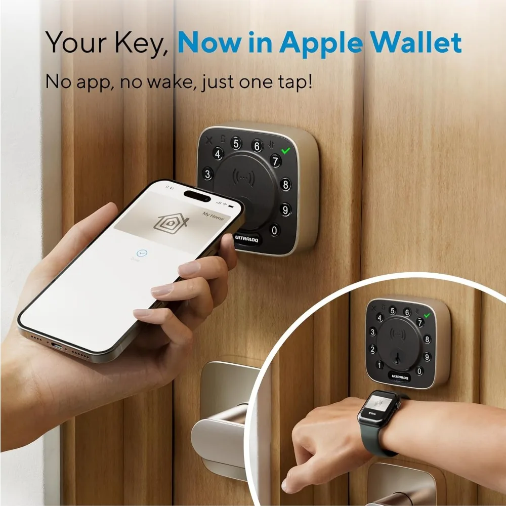 Bolt NFC WiFi Smart Lock, Keyless Entry Deadbolt with iPhone/Android Tap, App Remote Control, Keypad, Works with Apple Home, Si