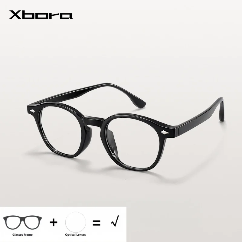 XBORA Classic Vintage Small Size Round TR90 Glasses Frame Unisex Optical Prescription Eyeglasses Myopia Hyperopia Best Sell30600