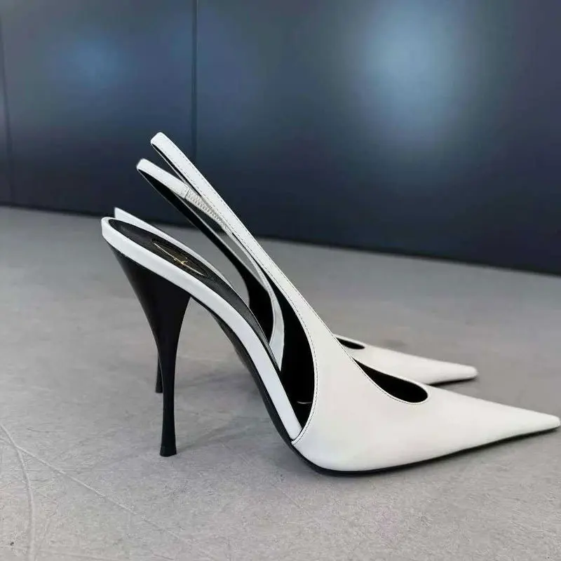 2026 New Niche High-quality Sexy Pointed Back Hollow Sandals Women's Fashion Banquet Skirts  Stiletto High Heels Shoes image 3