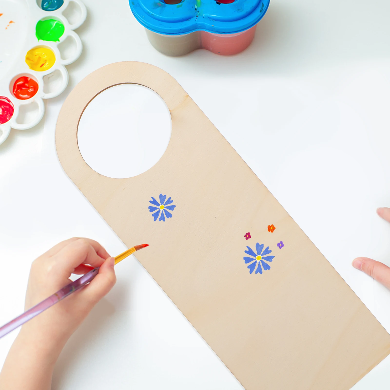 

12 Pcs Wooden Door Hanger Decorative Hooks Kid Hangers Hanging Pendant Handle Ornament Crafts Knob Christmas Child