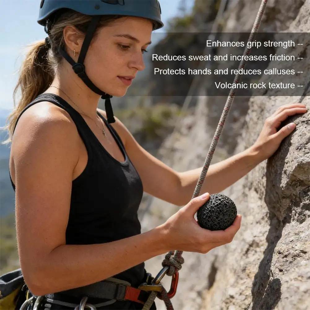 Natural Porous Stone Hand Grip Ball 5cm Grip Strength Training Callus Building For Rock Climbers Weightlifters Finger Trainer