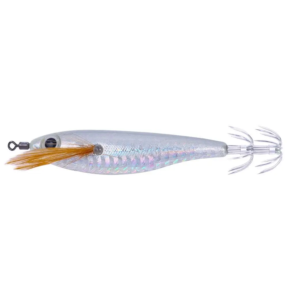 2024 fishing tackle wood shrimp lures lead sinker jigs hook squid hook 10CM 9G Hook Shrimp bait simulation