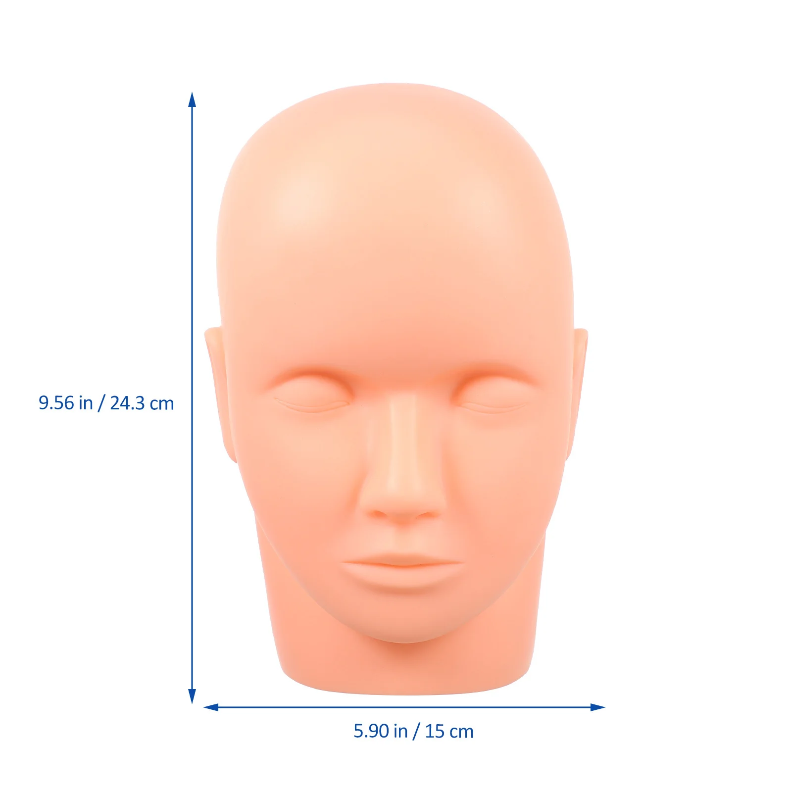 1セットまつげエクステキットシリコンマネキンヘッドメイクアップ練習用フェイス、つけまつげ、ピンセット、ツール付き