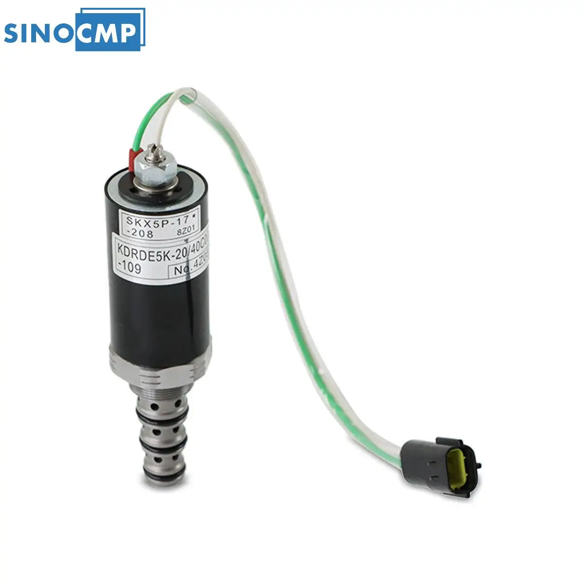 1PCS NEW Hydraulic Pump Solenoid Valve KDRDE5K-20/30C02-106 For Kobelco SK220 Excavator Parts