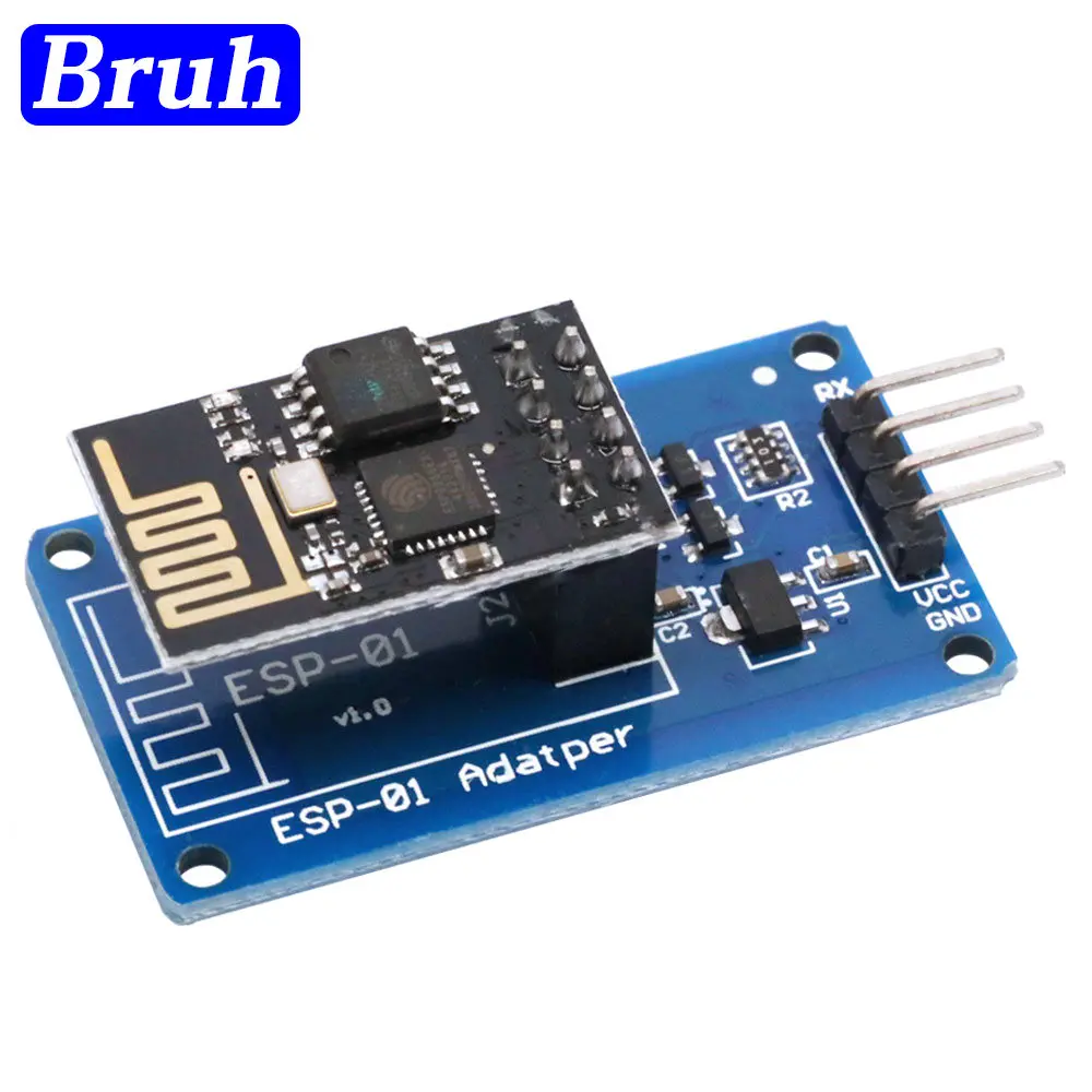 ESP8266 ESP-01 Serial WiFi Wireless Adapter Module 3.3V 5V Esp01 Breakout PCB Adapters Compatible For arduino