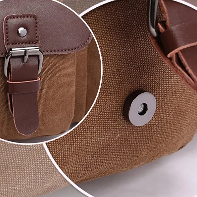 2024 Travel Bag Men Canvas Leather Handbag Shoulder Crossbody Bag Hand Large Capacity Luggage Bag Women Storage Duffel Bags