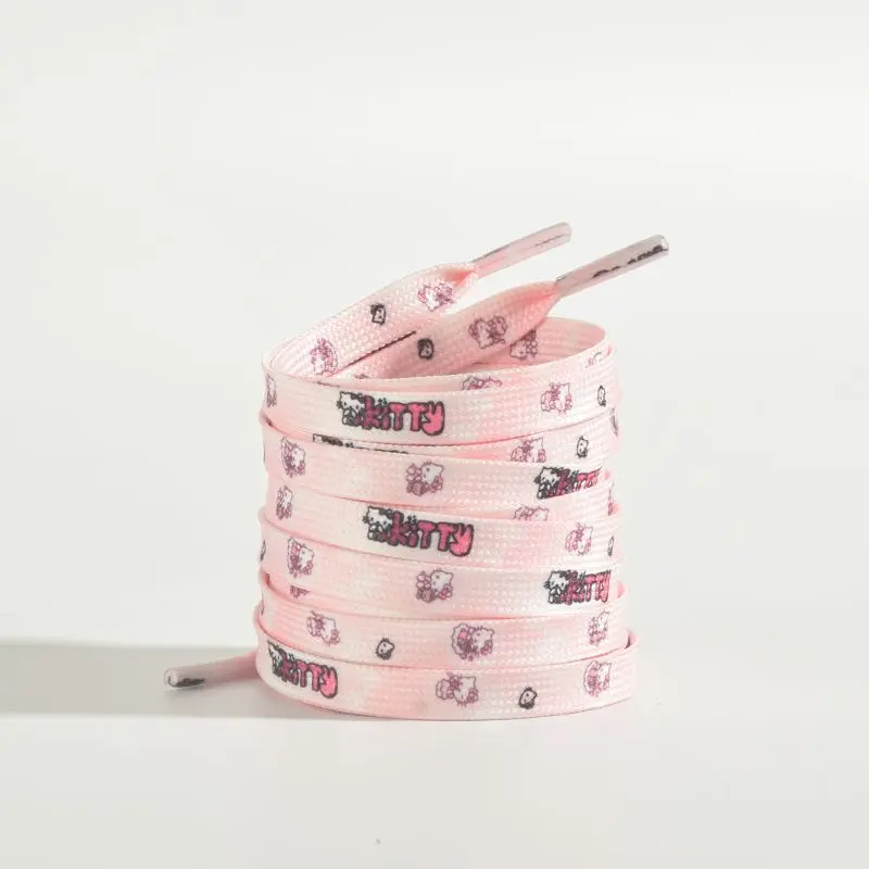 

Hello Kitty Shoelace Cute Cartoon Printing Pattern Originality Shoelace New Fashion Delicate Personality Dopamine Accessories