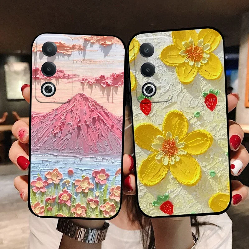 Oppo A80 5G 케이스 OppoA80 CPH2639 커버 Oppo A3 Pro 5G A3Pro CPH2665 Fundas Coque 용 소프트 실리콘 전화 케이스