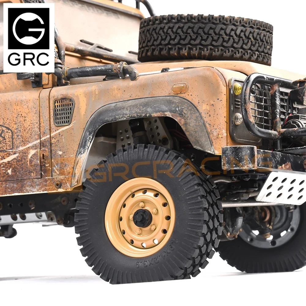 GRC 1.9 Inch Heavy & Old-fashioned Metal Wheel Rim Camel-yellow #G01 G02 G03 For 1/10 RC TRX4 SCX10 90046 Bronco D110 D90 CFX