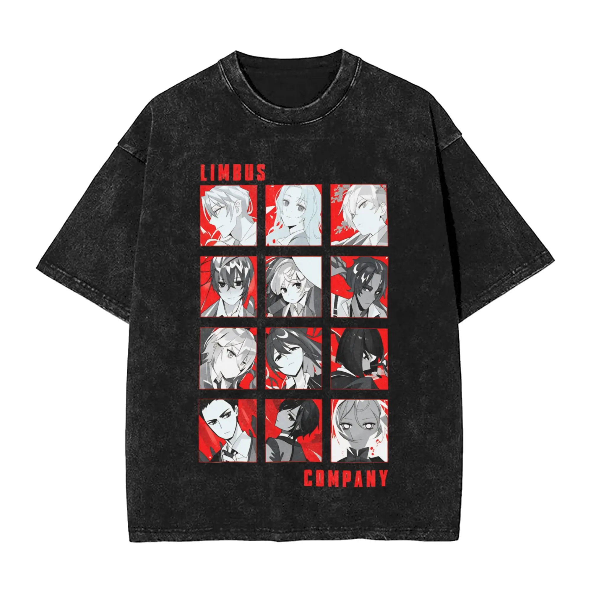 Man T Shirt Limbus Company Characters Washed T Shirts Trending  Summer Tees Y2K Funny Print Cotton Tops Birthday Present