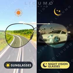 LIOUMO 2026 Aviation Luxury Sunglasses Polarized Men Night Vision Glasses For Driving Photochromic Goggle Anti-Glare zonnebril
