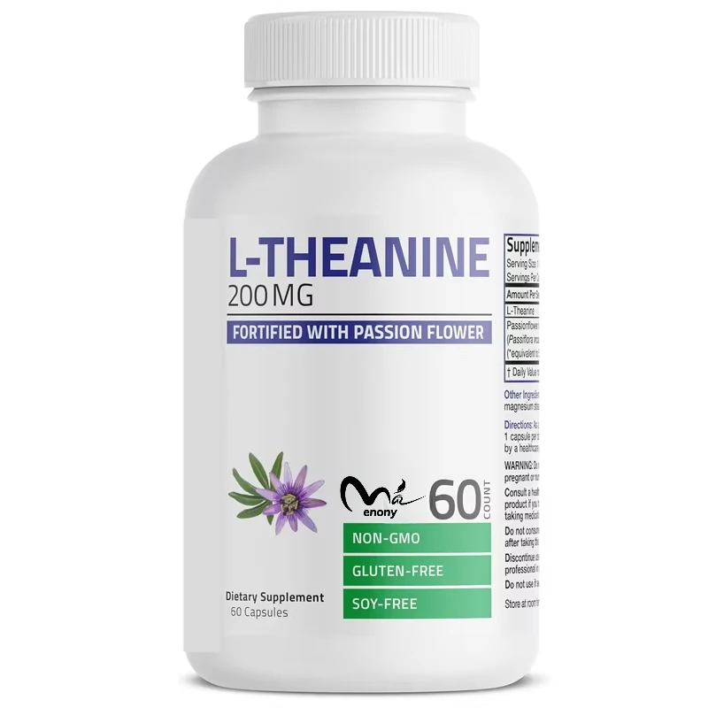 

L-theanine 200 milligrams (double strength) containing 60 vegetarian capsules of passion fruit to promote health