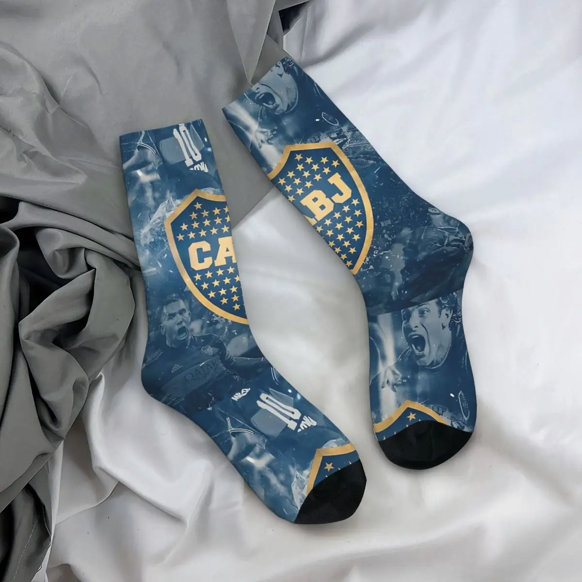 Boca Juniors calzini a compressione da uomo pazzi Unisex Maradona Harajuku senza cuciture stampato divertente novità Happy Crew Sock Boys Gift