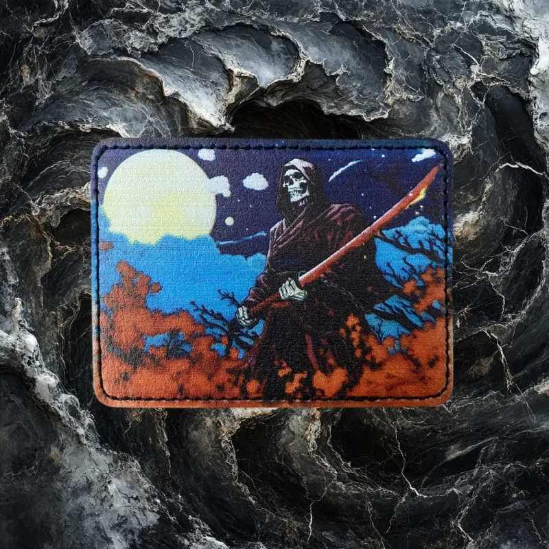 

Dayto's Skeleton Morale Badge Patch Blue PU Printed Tactical Hook and Loop Backpack Hat Sticker Military Army Armband Stickers