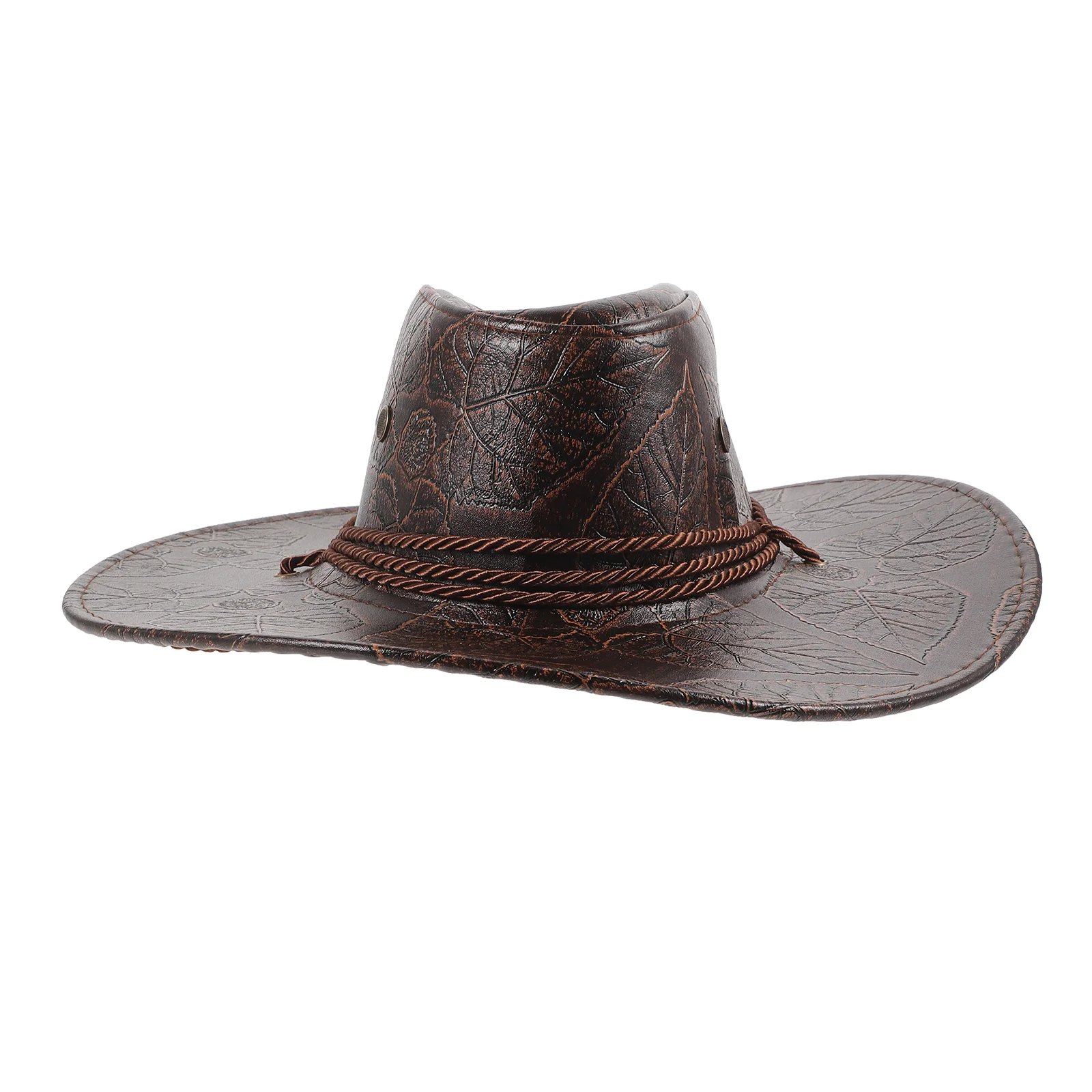 

Cowboy Hat Western Wide Brim Costume Halloween Fashionable Cowgirl Youth Pu Hats for Men