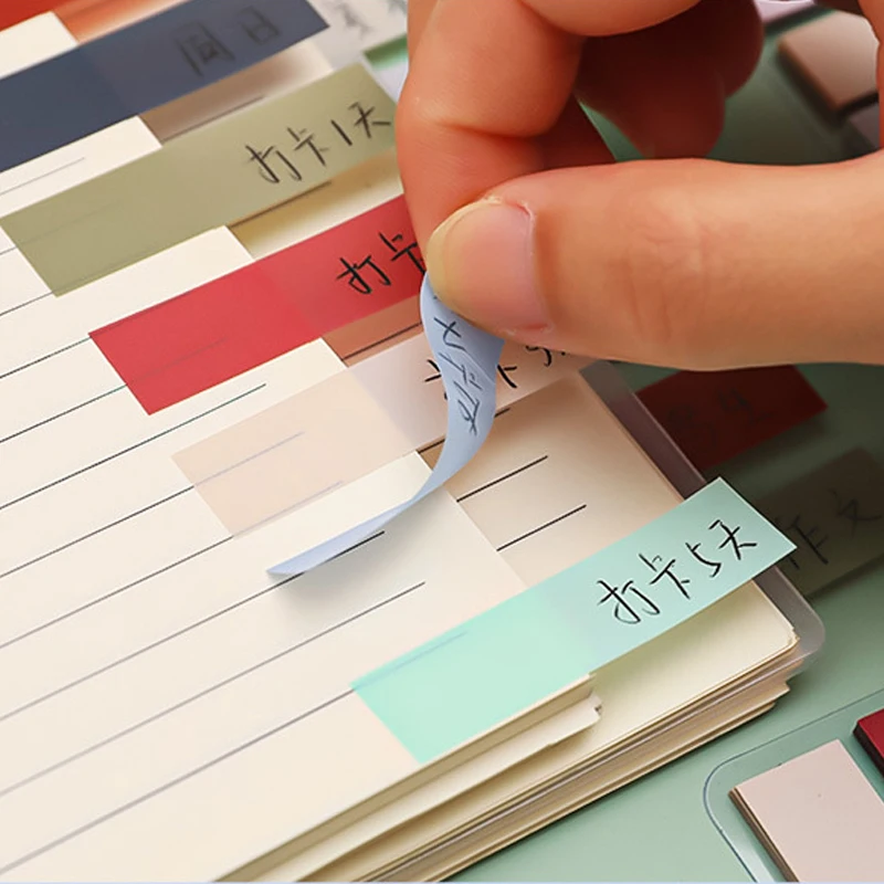 100 Solid Color N ครั้งหมายเหตุ Key จุดดัชนีโพสต์สติกเกอร์บุ๊คมาร์ค To Do List ป้าย Sticky Notes Memo pad เครื่องเขียน