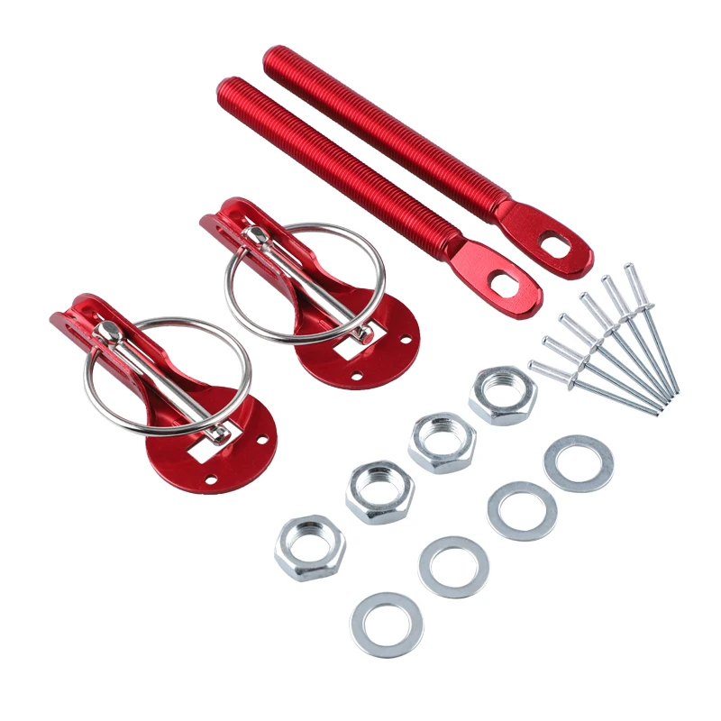 Kit de verrouillage de capot en alliage d\'aluminium, goupilles de verrouillage de capot de montage, style de voiture, verrouillage de réglage,