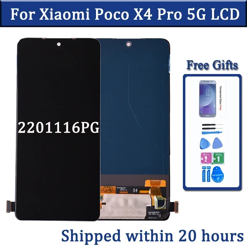 6.67''AMOLED For Xiaomi Poco X4 Pro 5G 2201116PG LCD With Touch Screen Digitizer Assembly For Poco X4 Pro LCD Replacement Parts