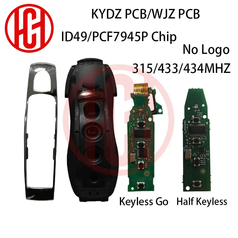 

Keyless Go/No Keyless ID49 PCF7945P 315/433/434MHz KYDZ/WJZ Car Remote Key For Porsche Macan Panamera Cayenne 3/4/5Buttons