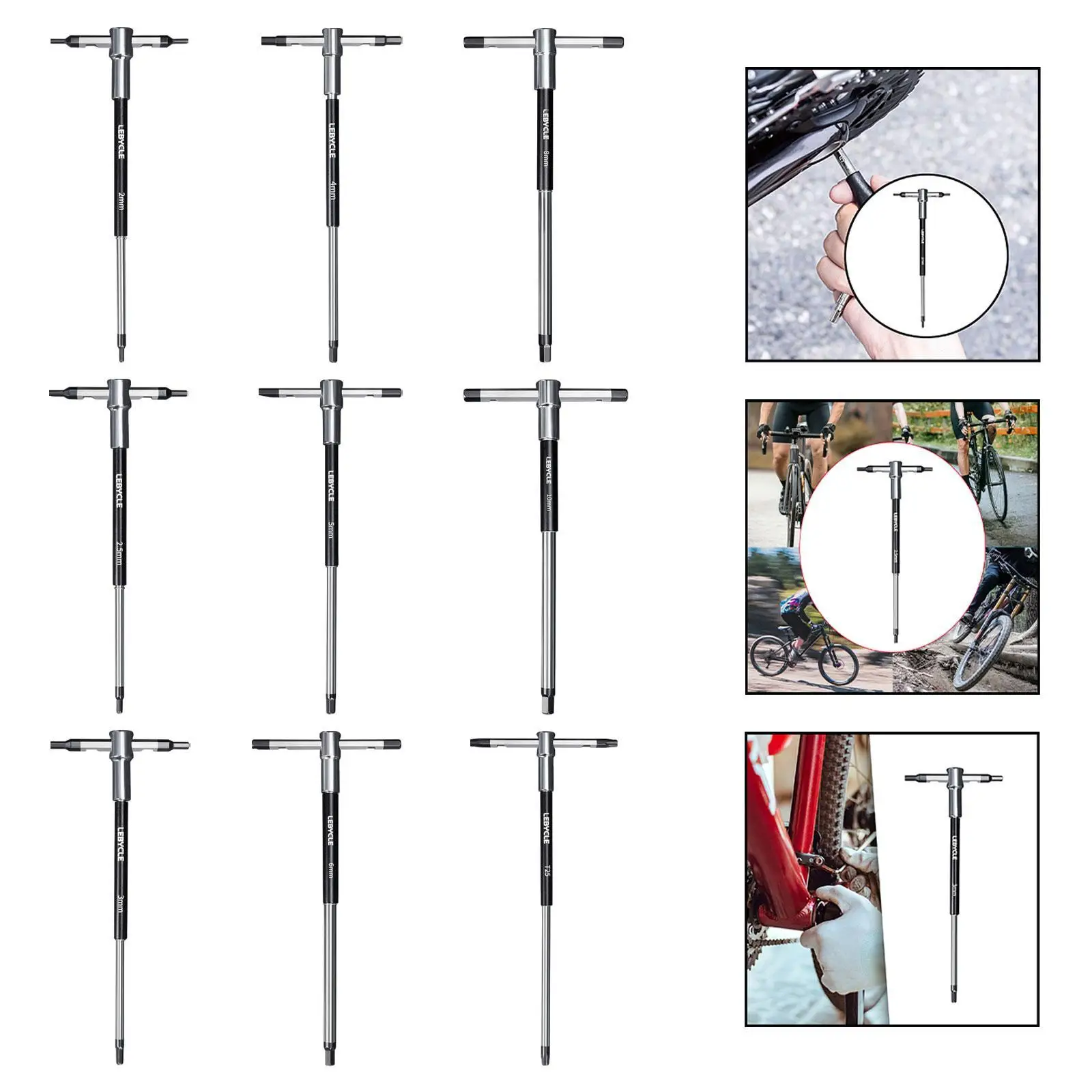 Steel Hex Wrench T Handle Ergonomic Allen Key Mini Torque Wrench Adjustable Bike Tool for Quick Installs and Appliance Repairs