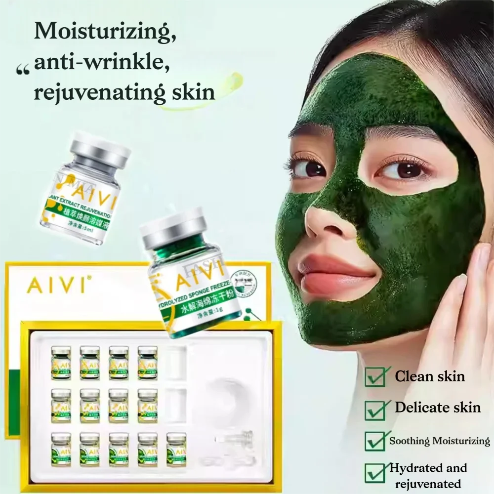 

Губка Микрокристаллическая зеленая эссенция для ухода за кожей с морскими водорослями Очистка пор Очистка пор Укрепляющая лиофилизированная пудра