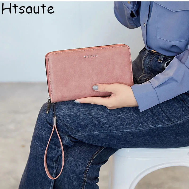 

Women's PU Leather Wallet Classic Long Wallets with Zipper Coin Purse Card Holders Clutch Card Holder for Ladies carteras