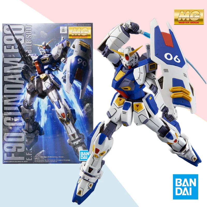 

Bandai original MG PB F90 Gundam F90 1/100 MOBIL SUIT GUNDAM anime action figure assembly model collection ornaments toy gift