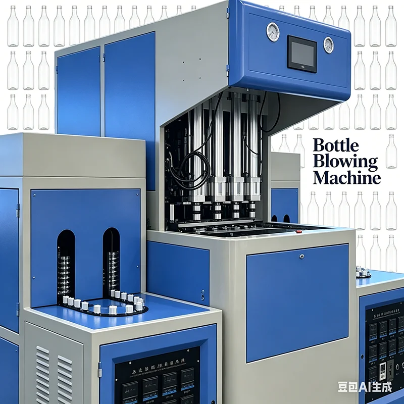 Small Semi Automatic Pet Blow Molding Machine 2 Cavity for 250ml to 1000ml Water Bottle