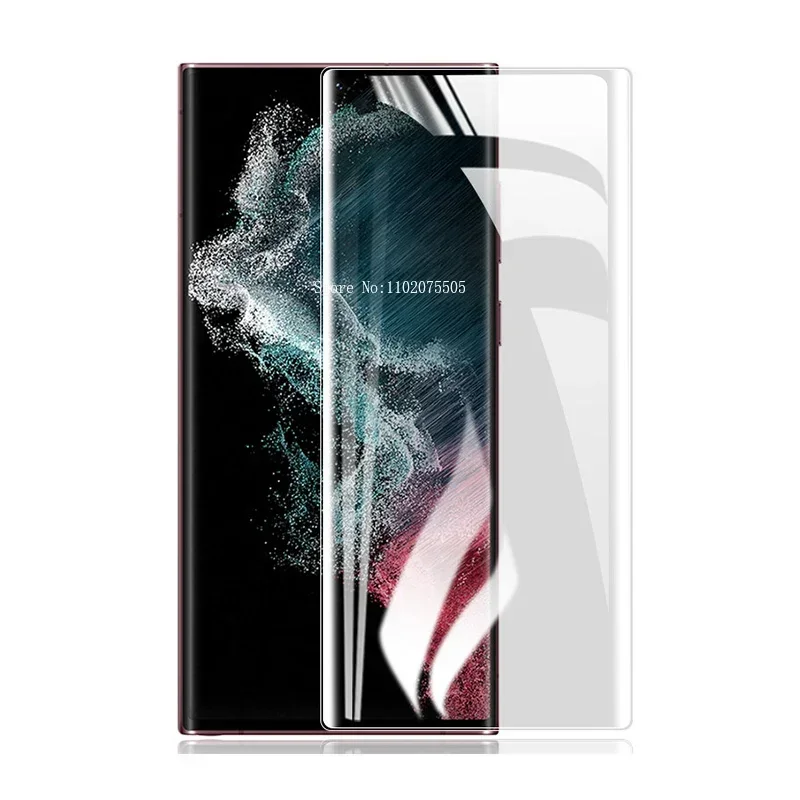 2Pcs UV Liquid Glue Tempered Glass For Samsung Galaxy S21 S22 S23 S24 Ultra S8 S9 Plus Note 20 8 9 10 S10 5G Screen Protector