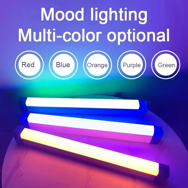 カラフルな LED ナイトランプ RGB 雰囲気補助光充電式寝室の写真撮影照明部屋の装飾