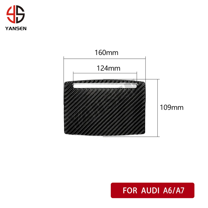 Car Water Cup Holder Panel Trim Decor Cover Sticker for Audi A6 S6 C7 A7 S7 4G8 2012-2018 Car Interior Accessories