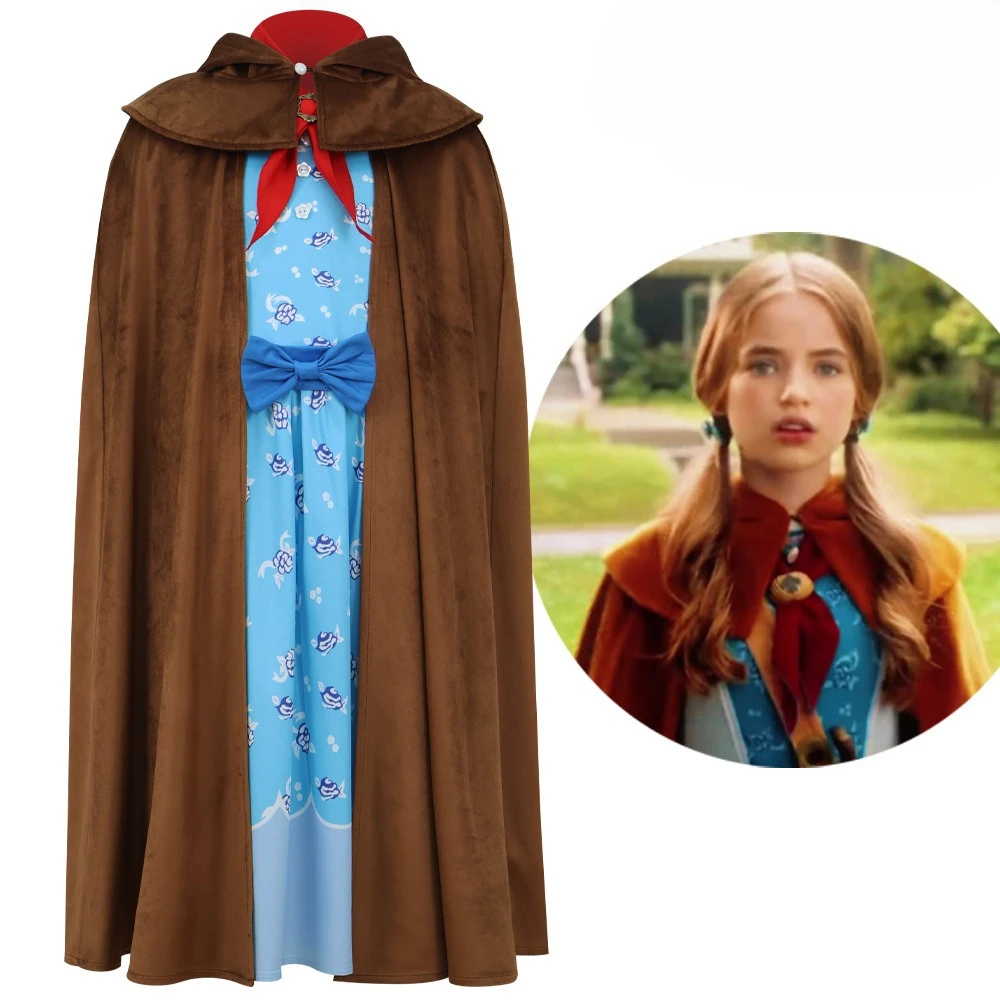 

Holly Wheeler Dress with Brown Cloak Cosplay Costumes Movie Character Halloween Costume Performance Clothing for Adult Kids